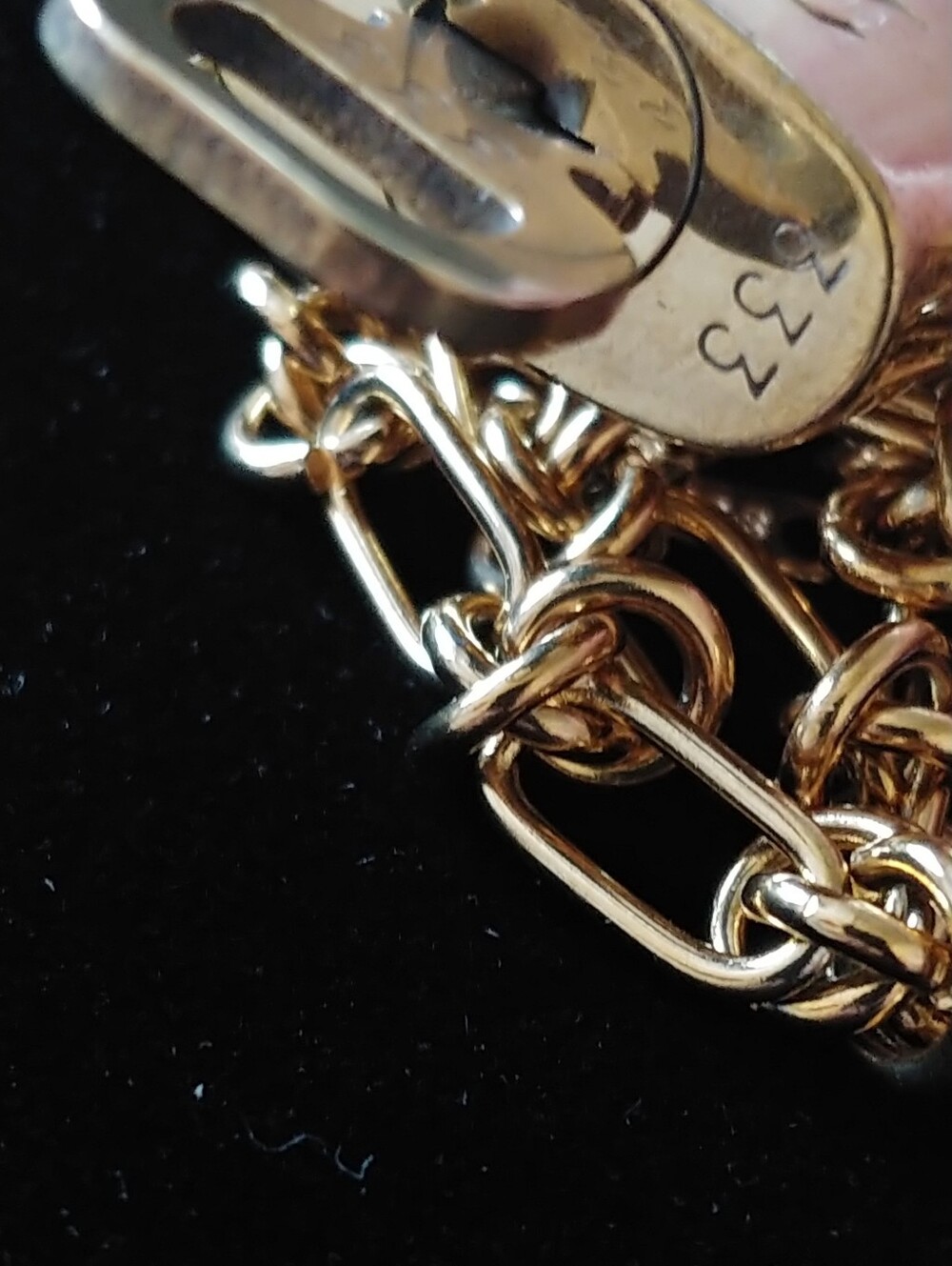 Louis Vuitton Gold-tone Padlock Necklace - Picture 7 of 8